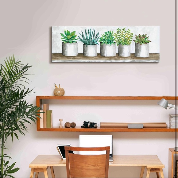 Canvas Wall Art “Succulent Pots” by Cindy Jacobs - Picture 4 of 14